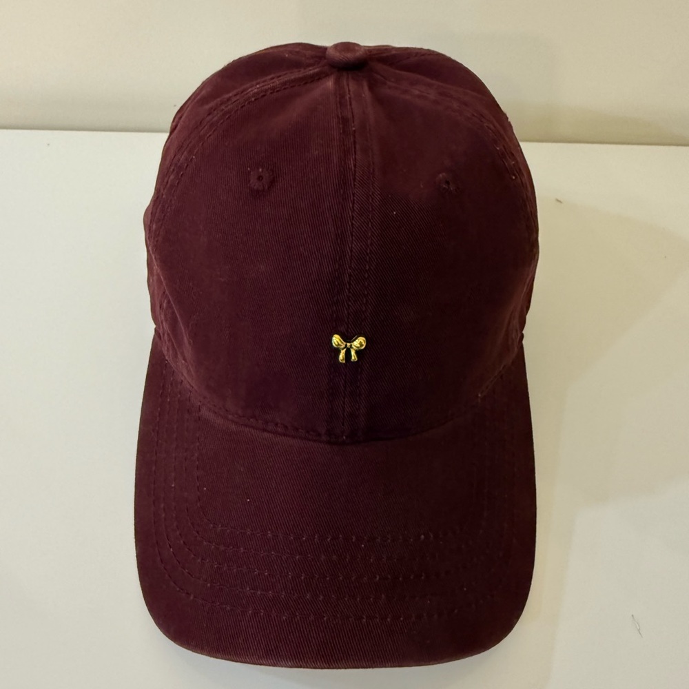Burgundy bow hat